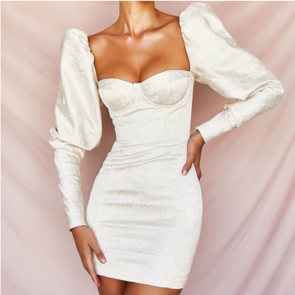 New House of CB London Cassia Dress Ivory S